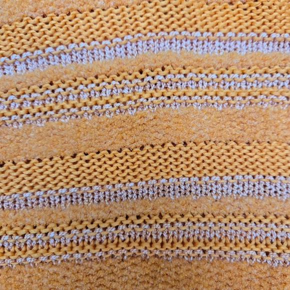 Vineyard Vines Striped Knit‎ Sweater Orange White Crew Neck Pullover Women Sz XS - Picture 5 of 8